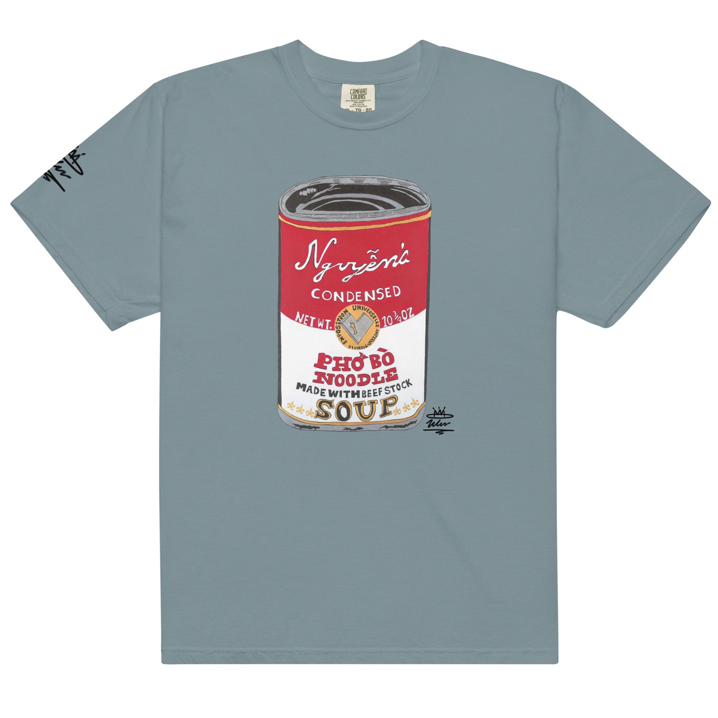 Nguyen’s Pho Bo Noodle Soup Can Open Edition T-Shirt ( Black Signature )