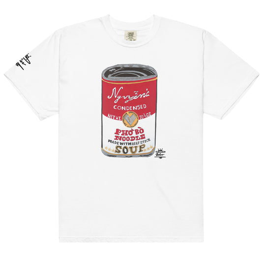 Nguyen’s Pho Bo Noodle Soup Can Open Edition T-Shirt ( Black Signature )